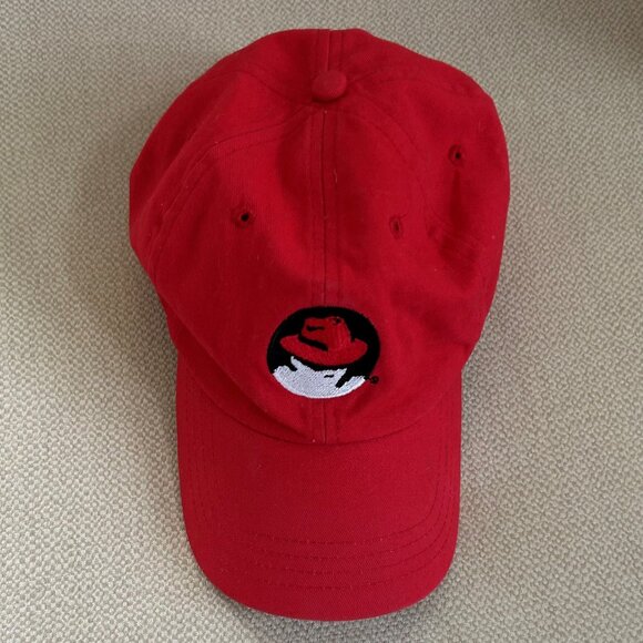 “Red Hat” Baseball Cap Hat with Red Hat Linux Logo - Picture 3 of 15